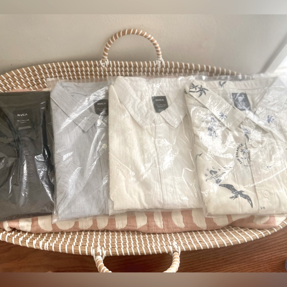 RVCA Short Sleeve Collared shirts - 6 pack - NWT